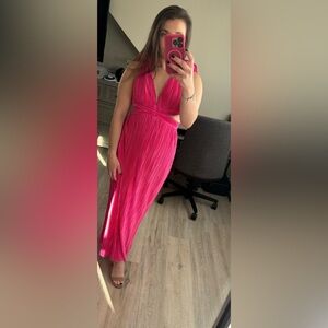 Pink maxi dress- size medium